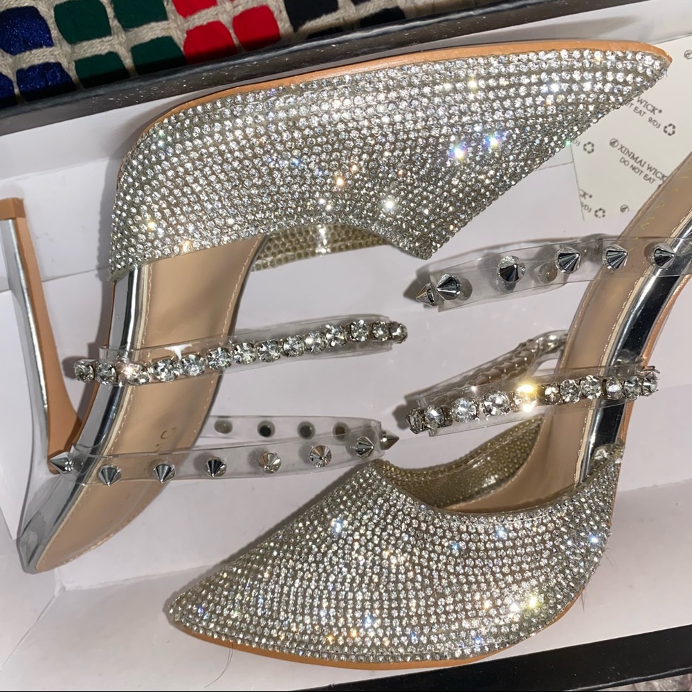 SOLD Azalea Cinderella rhinestone crystal heels - Picture 3 of 9